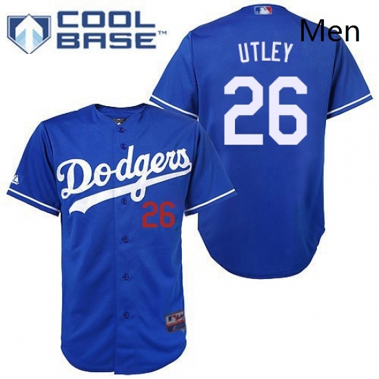 Mens Majestic Los Angeles Dodgers 26 Chase Utley Replica Royal Blue Cool Base MLB Jersey Mens Majestic Los Angeles Dodgers 26 Chase Utley Replica Royal Blue Cool Base MLB Jersey