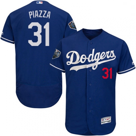 Mens Majestic Los Angeles Dodgers 31 Mike Piazza Royal Blue Flexbase Authentic Collection 2018 World Series Jersey Mens Majestic Los Angeles Dodgers 31 Mike Piazza Royal Blue Flexbase Authentic Collection 2018 World Series Jersey