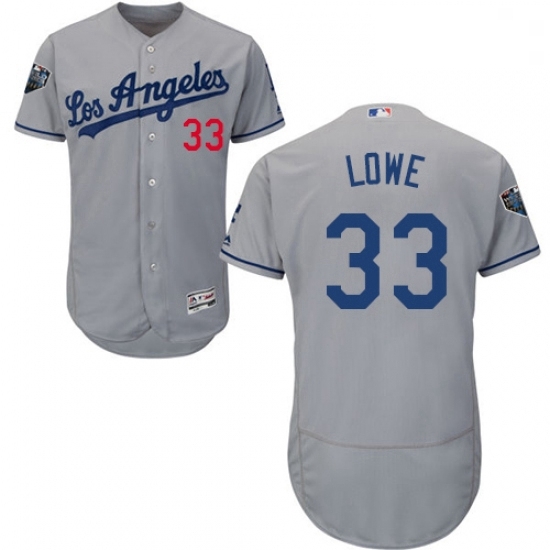 Mens Majestic Los Angeles Dodgers 33 Mark Lowe Grey Road Flex Base Authentic Collection 2018 World Series Jersey Mens Majestic Los Angeles Dodgers 33 Mark Lowe Grey Road Flex Base Authentic Collection 2018 World Series Jersey