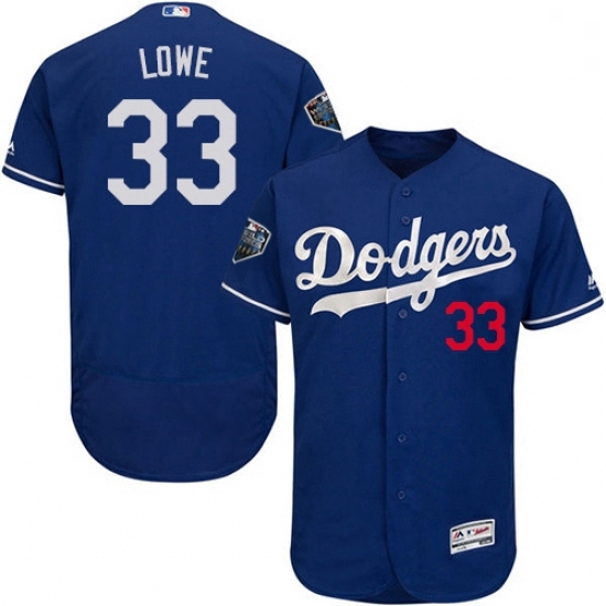 Mens Majestic Los Angeles Dodgers 33 Mark Lowe Royal Blue Alternate Flex Base Collection 2018 World Series Jersey 2 Mens Majestic Los Angeles Dodgers 33 Mark Lowe Royal Blue Alternate Flex Base Collection 2018 World Series Jersey 2