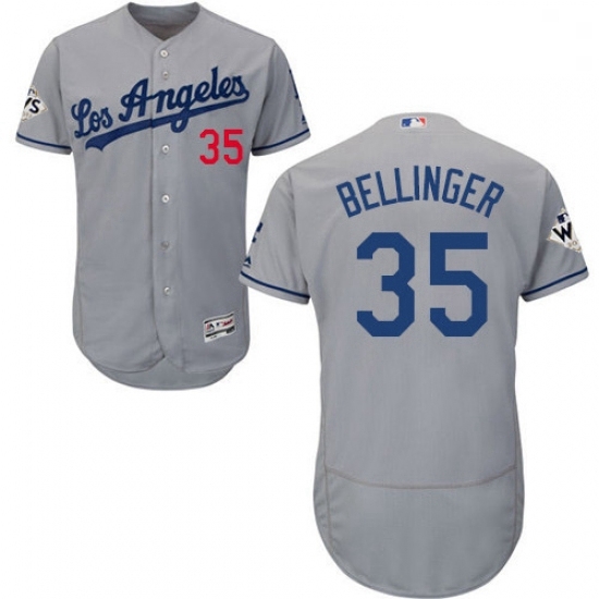Mens Majestic Los Angeles Dodgers 35 Cody Bellinger Authentic Grey Road 2017 World Series Bound Flex Base Jersey Mens Majestic Los Angeles Dodgers 35 Cody Bellinger Authentic Grey Road 2017 World Series Bound Flex Base Jersey