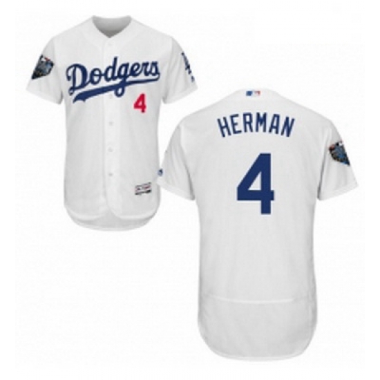 Mens Majestic Los Angeles Dodgers 4 Babe Herman White Home Flex Base Authentic Collection 2018 World Series Jersey Mens Majestic Los Angeles Dodgers 4 Babe Herman White Home Flex Base Authentic Collection 2018 World Series Jersey
