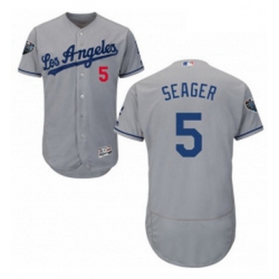 Mens Majestic Los Angeles Dodgers 5 Corey Seager Grey Road Flex Base Authentic Collection 2018 World Series Jersey Mens Majestic Los Angeles Dodgers 5 Corey Seager Grey Road Flex Base Authentic Collection 2018 World Series Jersey