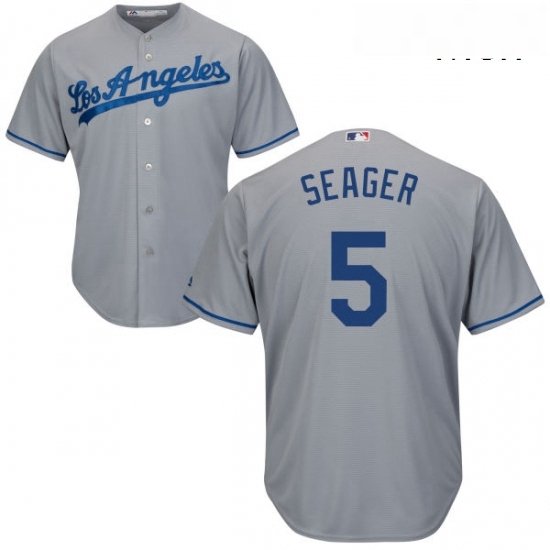 Mens Majestic Los Angeles Dodgers 5 Corey Seager Replica Grey Road Cool Base MLB Jersey Mens Majestic Los Angeles Dodgers 5 Corey Seager Replica Grey Road Cool Base MLB Jersey