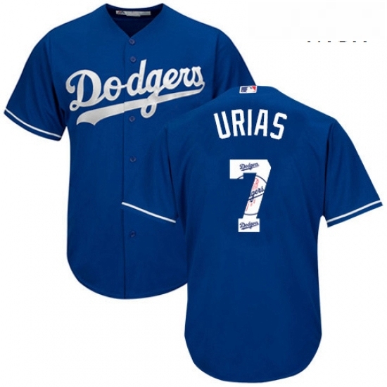 Mens Majestic Los Angeles Dodgers 7 Julio Urias Authentic Royal Blue Team Logo Fashion Cool Base MLB Jersey Mens Majestic Los Angeles Dodgers 7 Julio Urias Authentic Royal Blue Team Logo Fashion Cool Base MLB Jersey