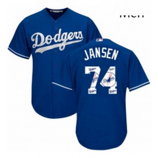 Mens Majestic Los Angeles Dodgers 74 Kenley Jansen Authentic Royal Blue Team Logo Fashion Cool Base MLB Jersey Mens Majestic Los Angeles Dodgers 74 Kenley Jansen Authentic Royal Blue Team Logo Fashion Cool Base MLB Jersey