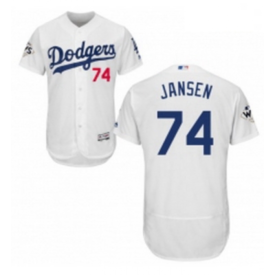 Mens Majestic Los Angeles Dodgers 74 Kenley Jansen Authentic White Home 2017 World Series Bound Flex Base Jersey Mens Majestic Los Angeles Dodgers 74 Kenley Jansen Authentic White Home 2017 World Series Bound Flex Base Jersey