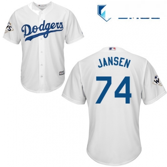 Mens Majestic Los Angeles Dodgers 74 Kenley Jansen Replica White Home 2017 World Series Bound Cool Base MLB Jersey Mens Majestic Los Angeles Dodgers 74 Kenley Jansen Replica White Home 2017 World Series Bound Cool Base MLB Jersey