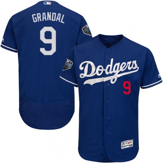 Mens Majestic Los Angeles Dodgers 9 Yasmani Grandal Royal Blue Flexbase Authentic Collection 2018 World Series Jersey Mens Majestic Los Angeles Dodgers 9 Yasmani Grandal Royal Blue Flexbase Authentic Collection 2018 World Series Jersey