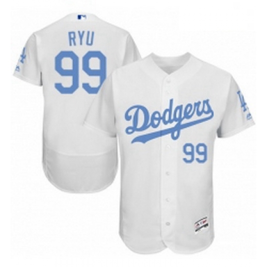 Mens Majestic Los Angeles Dodgers 99 Hyun Jin Ryu Authentic White 2016 Fathers Day Fashion Flex Base Jersey Mens Majestic Los Angeles Dodgers 99 Hyun Jin Ryu Authentic White 2016 Fathers Day Fashion Flex Base Jersey