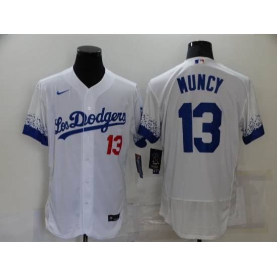 Men's Nike Los Angeles Dodgers #13 Max Muncy White Elite City Player Jersey Men's Nike Los Angeles Dodgers #13 Max Muncy White Elite City Player Jersey