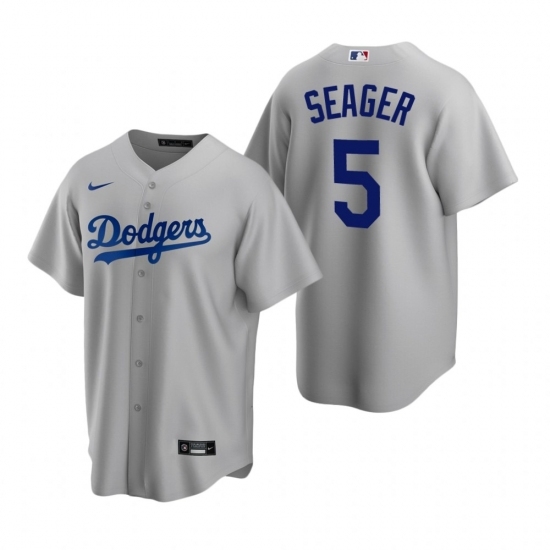 Mens Nike Los Angeles Dodgers 5 Corey Seager Gray Alternate Stitched Baseball Jerse Mens Nike Los Angeles Dodgers 5 Corey Seager Gray Alternate Stitched Baseball Jerse