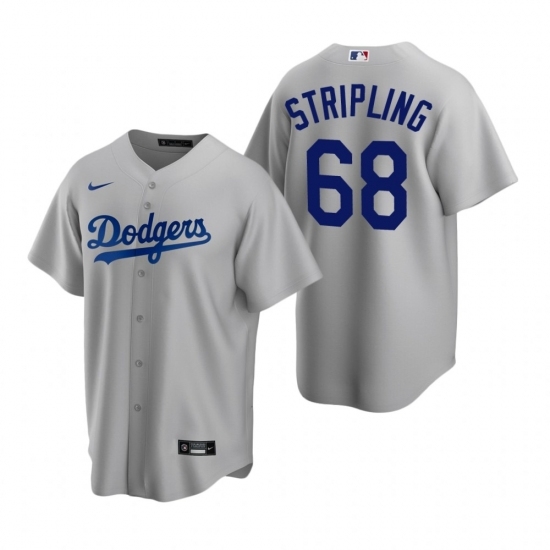Mens Nike Los Angeles Dodgers 68 Ross Stripling Gray Alternate Stitched Baseball Jersey Mens Nike Los Angeles Dodgers 68 Ross Stripling Gray Alternate Stitched Baseball Jersey