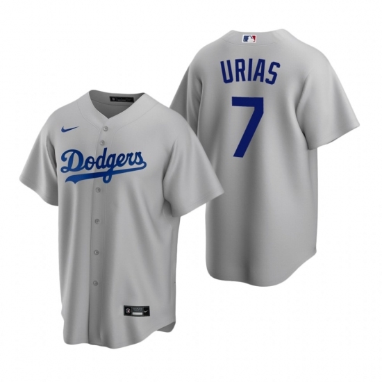 Mens Nike Los Angeles Dodgers 7 Julio Urias Gray Alternate Stitched Baseball Jerse Mens Nike Los Angeles Dodgers 7 Julio Urias Gray Alternate Stitched Baseball Jerse