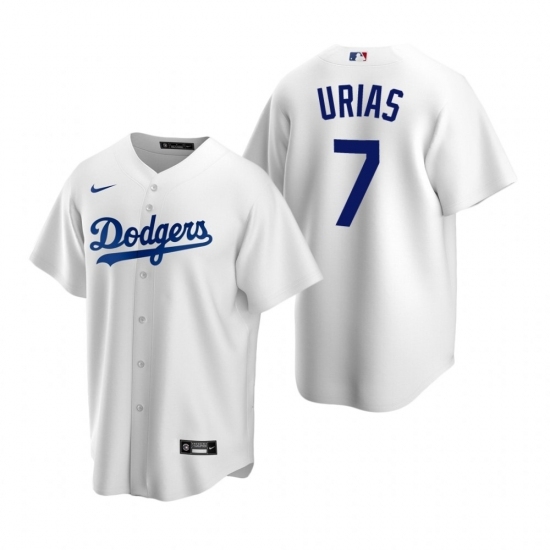 Mens Nike Los Angeles Dodgers 7 Julio Urias White Home Stitched Baseball Jerse Mens Nike Los Angeles Dodgers 7 Julio Urias White Home Stitched Baseball Jerse
