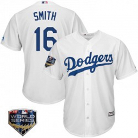Will Smith Mens Los Angeles Dodgers White Replica Cool Base Home 2018 World Series Jersey Majestic Will Smith Mens Los Angeles Dodgers White Replica Cool Base Home 2018 World Series Jersey Majestic