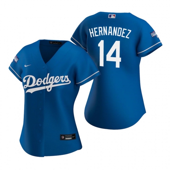Women Los Angeles Dodgers 14 Enrique Hernandez Royal 2020 World Series Champions Replica Jersey Women Los Angeles Dodgers 14 Enrique Hernandez Royal 2020 World Series Champions Replica Jersey