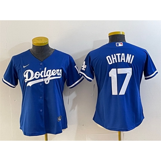 Women Los Angeles Dodgers 17 Shohei Ohtani Blue Stitched Jersey 28Run Small 29 Women Los Angeles Dodgers 17 Shohei Ohtani Blue Stitched Jersey 28Run Small 29