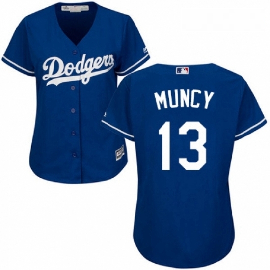 Womens Majestic Los Angeles Dodgers 13 Max Muncy Authentic Royal Blue Alternate Cool Base MLB Jersey Womens Majestic Los Angeles Dodgers 13 Max Muncy Authentic Royal Blue Alternate Cool Base MLB Jersey