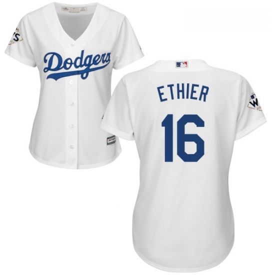 Womens Majestic Los Angeles Dodgers 16 Andre Ethier Authentic White Home 2017 World Series Bound Cool Base MLB Jersey Womens Majestic Los Angeles Dodgers 16 Andre Ethier Authentic White Home 2017 World Series Bound Cool Base MLB Jersey