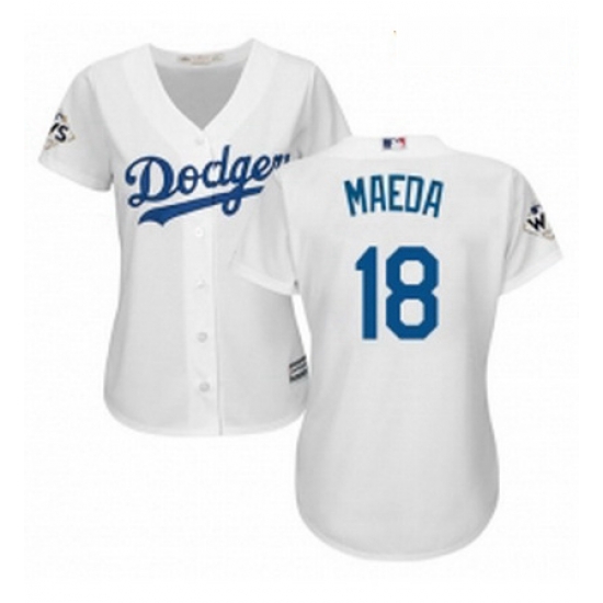 Womens Majestic Los Angeles Dodgers 18 Kenta Maeda Replica White Home 2017 World Series Bound Cool Base MLB Jersey Womens Majestic Los Angeles Dodgers 18 Kenta Maeda Replica White Home 2017 World Series Bound Cool Base MLB Jersey