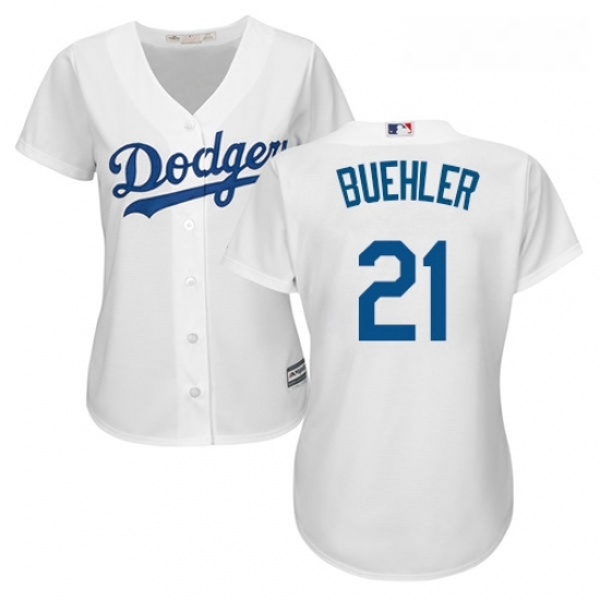 Womens Majestic Los Angeles Dodgers 21 Walker Buehler Authentic White MLB Jersey Womens Majestic Los Angeles Dodgers 21 Walker Buehler Authentic White MLB Jersey