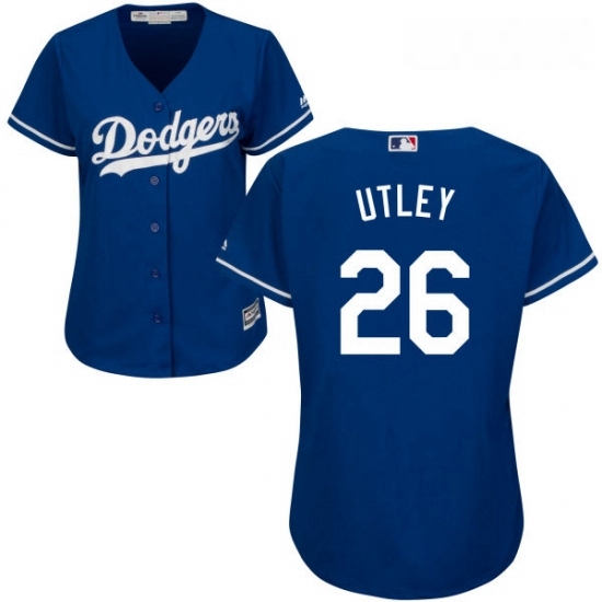 Womens Majestic Los Angeles Dodgers 26 Chase Utley Authentic Royal Blue Alternate Cool Base MLB Jersey Womens Majestic Los Angeles Dodgers 26 Chase Utley Authentic Royal Blue Alternate Cool Base MLB Jersey