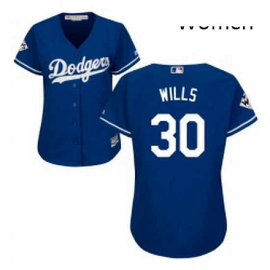 Womens Majestic Los Angeles Dodgers 30 Maury Wills Authentic Royal Blue Alternate 2017 World Series Bound Cool Base MLB Jersey Womens Majestic Los Angeles Dodgers 30 Maury Wills Authentic Royal Blue Alternate 2017 World Series Bound Cool Base MLB Jersey