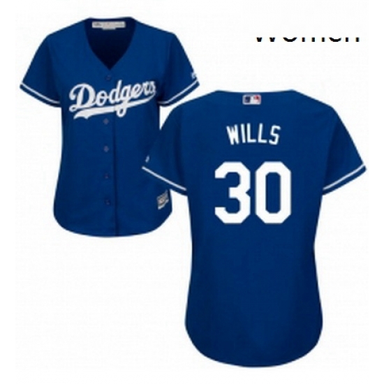 Womens Majestic Los Angeles Dodgers 30 Maury Wills Replica Royal Blue Alternate Cool Base MLB Jersey Womens Majestic Los Angeles Dodgers 30 Maury Wills Replica Royal Blue Alternate Cool Base MLB Jersey