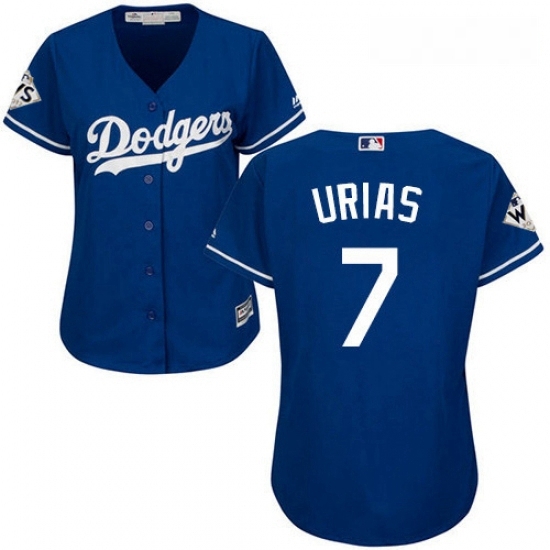 Womens Majestic Los Angeles Dodgers 7 Julio Urias Replica Royal Blue Alternate 2017 World Series Bound Cool Base MLB Jersey Womens Majestic Los Angeles Dodgers 7 Julio Urias Replica Royal Blue Alternate 2017 World Series Bound Cool Base MLB Jersey