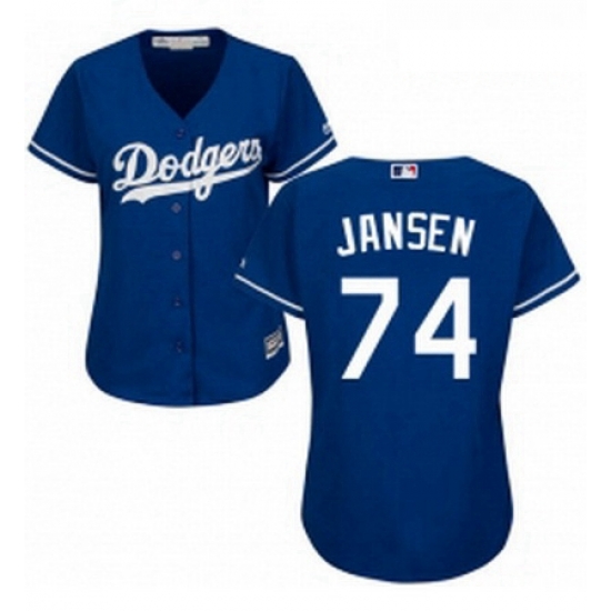 Womens Majestic Los Angeles Dodgers 74 Kenley Jansen Replica Royal Blue Alternate Cool Base MLB Jersey Womens Majestic Los Angeles Dodgers 74 Kenley Jansen Replica Royal Blue Alternate Cool Base MLB Jersey
