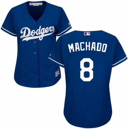 Womens Majestic Los Angeles Dodgers 8 Manny Machado Authentic Royal Blue Alternate Cool Base MLB Jerse Womens Majestic Los Angeles Dodgers 8 Manny Machado Authentic Royal Blue Alternate Cool Base MLB Jerse