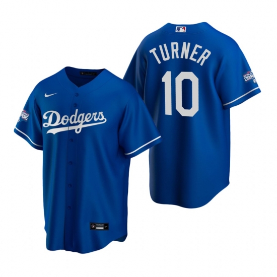 Youth Los Angeles Dodgers 10 Justin Turner Royal 2020 World Series Champions Replica Jersey Youth Los Angeles Dodgers 10 Justin Turner Royal 2020 World Series Champions Replica Jersey
