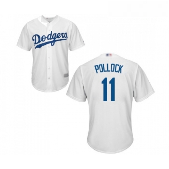 Youth Los Angeles Dodgers 11 A J Pollock Authentic White Home Cool Base Baseball Jersey Youth Los Angeles Dodgers 11 A J Pollock Authentic White Home Cool Base Baseball Jersey