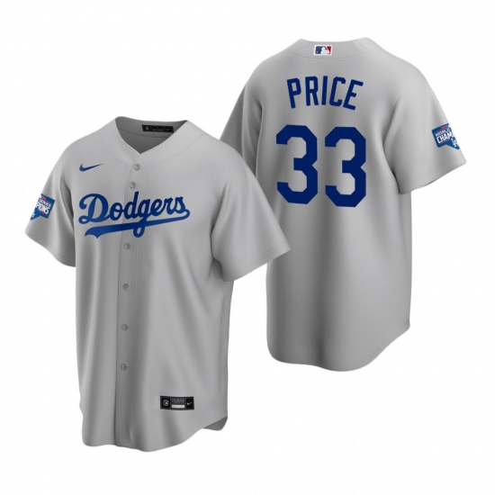 Youth Los Angeles Dodgers 33 David Price Gray 2020 World Series Champions Replica Jersey Youth Los Angeles Dodgers 33 David Price Gray 2020 World Series Champions Replica Jersey