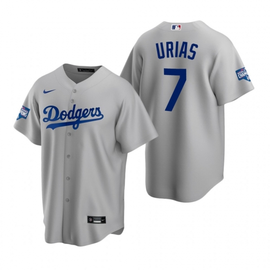 Youth Los Angeles Dodgers 7 Julio Urias Gray 2020 World Series Champions Replica Jersey Youth Los Angeles Dodgers 7 Julio Urias Gray 2020 World Series Champions Replica Jersey