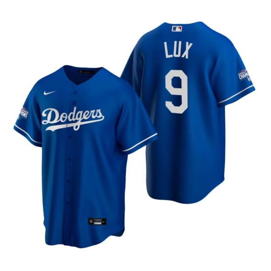Youth Los Angeles Dodgers 9 Gavin Lux Royal 2020 World Series Champions Replica Jersey Youth Los Angeles Dodgers 9 Gavin Lux Royal 2020 World Series Champions Replica Jersey
