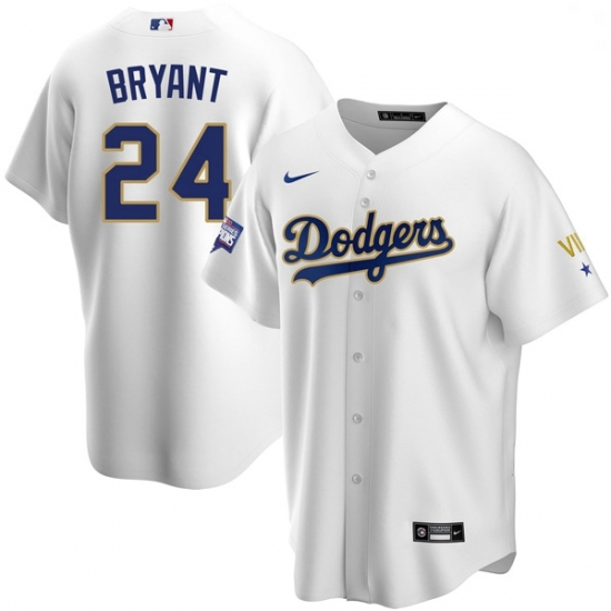 Youth Los Angeles Dodgers Kobe Bryant Championship Gold Trim White Limited All Stitched Cool Base Jersey Youth Los Angeles Dodgers Kobe Bryant Championship Gold Trim White Limited All Stitched Cool Base Jersey
