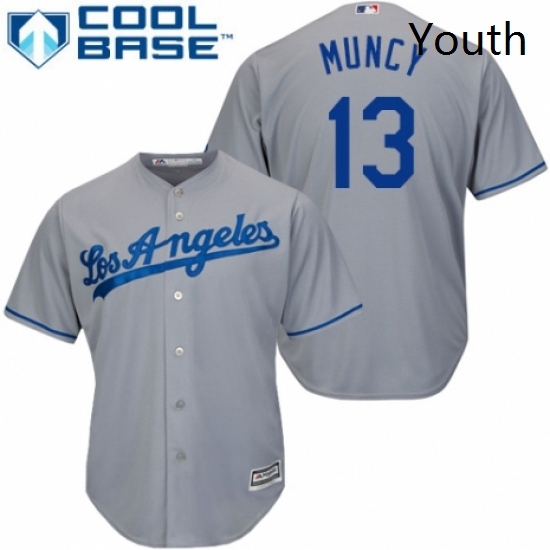 Youth Majestic Los Angeles Dodgers 13 Max Muncy Authentic Grey Road Cool Base MLB Jersey Youth Majestic Los Angeles Dodgers 13 Max Muncy Authentic Grey Road Cool Base MLB Jersey