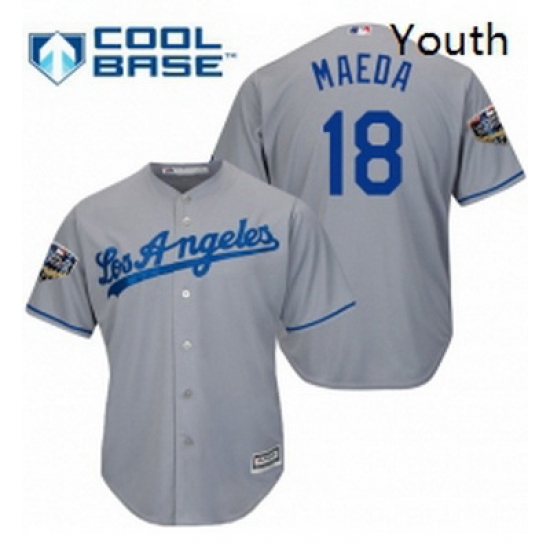 Youth Majestic Los Angeles Dodgers 18 Kenta Maeda Authentic Grey Road Cool Base 2018 World Series MLB Jersey Youth Majestic Los Angeles Dodgers 18 Kenta Maeda Authentic Grey Road Cool Base 2018 World Series MLB Jersey