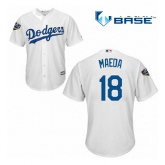 Youth Majestic Los Angeles Dodgers 18 Kenta Maeda Authentic White Home Cool Base 2018 World Series MLB Jersey Youth Majestic Los Angeles Dodgers 18 Kenta Maeda Authentic White Home Cool Base 2018 World Series MLB Jersey