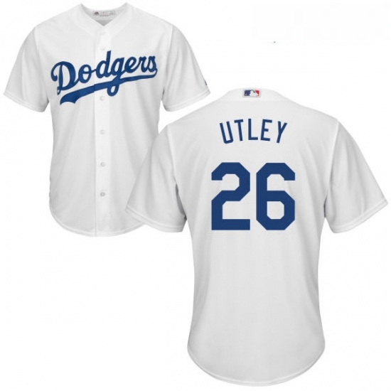 Youth Majestic Los Angeles Dodgers 26 Chase Utley Authentic White Home Cool Base MLB Jersey Youth Majestic Los Angeles Dodgers 26 Chase Utley Authentic White Home Cool Base MLB Jersey