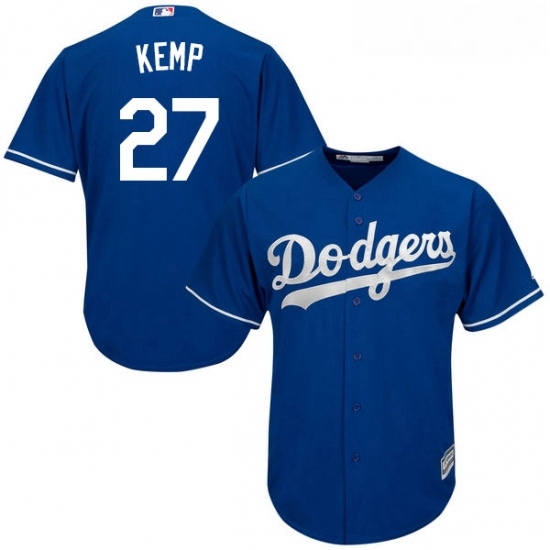 Youth Majestic Los Angeles Dodgers 27 Matt Kemp Replica Royal Blue Alternate Cool Base MLB Jersey Youth Majestic Los Angeles Dodgers 27 Matt Kemp Replica Royal Blue Alternate Cool Base MLB Jersey