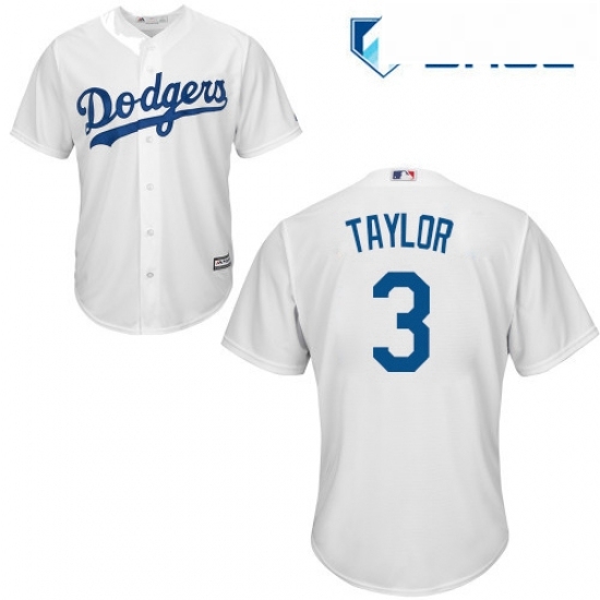 Youth Majestic Los Angeles Dodgers 3 Chris Taylor Replica White Home Cool Base MLB Jersey Youth Majestic Los Angeles Dodgers 3 Chris Taylor Replica White Home Cool Base MLB Jersey
