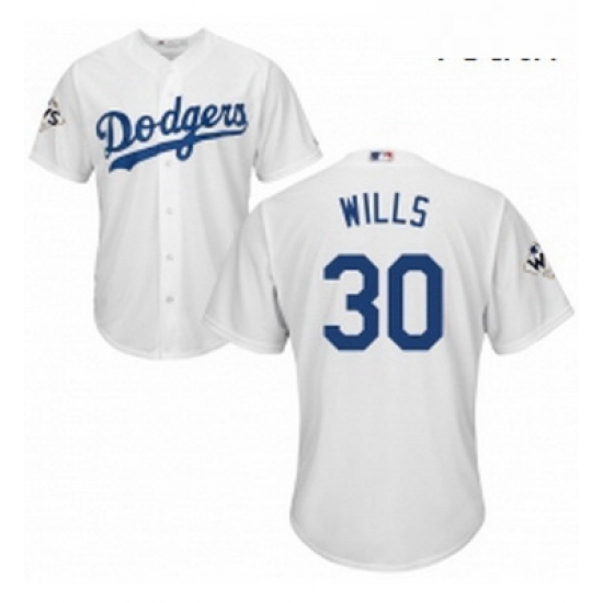 Youth Majestic Los Angeles Dodgers 30 Maury Wills Replica White Home 2017 World Series Bound Cool Base MLB Jersey Youth Majestic Los Angeles Dodgers 30 Maury Wills Replica White Home 2017 World Series Bound Cool Base MLB Jersey