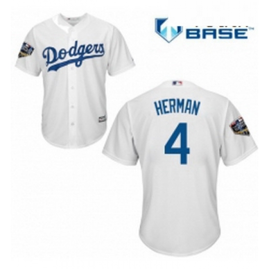 Youth Majestic Los Angeles Dodgers 4 Babe Herman Authentic White Home Cool Base 2018 World Series MLB Jersey Youth Majestic Los Angeles Dodgers 4 Babe Herman Authentic White Home Cool Base 2018 World Series MLB Jersey