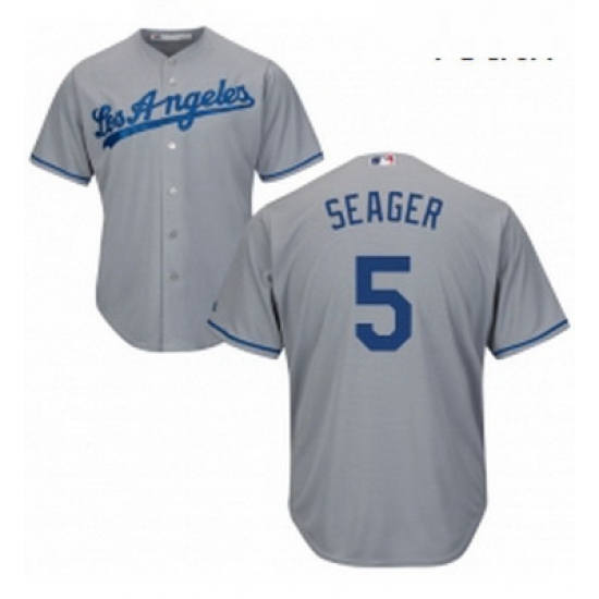 Youth Majestic Los Angeles Dodgers 5 Corey Seager Replica Grey Road Cool Base MLB Jersey Youth Majestic Los Angeles Dodgers 5 Corey Seager Replica Grey Road Cool Base MLB Jersey