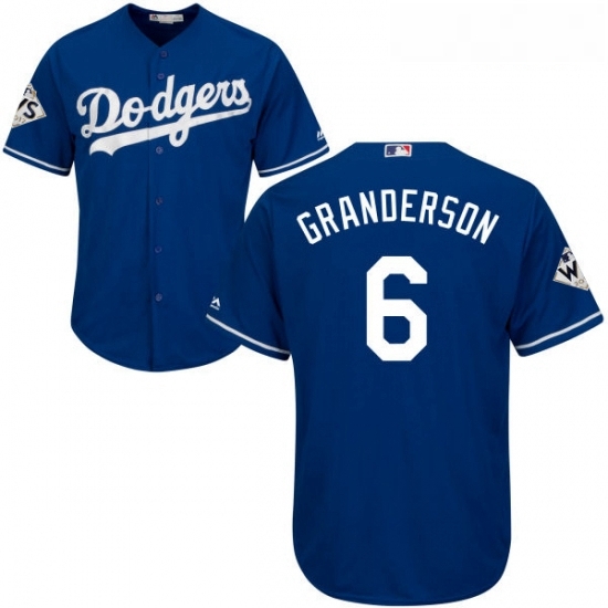 Youth Majestic Los Angeles Dodgers 6 Curtis Granderson Authentic Royal Blue Alternate 2017 World Series Bound Cool Base MLB Jersey Youth Majestic Los Angeles Dodgers 6 Curtis Granderson Authentic Royal Blue Alternate 2017 World Series Bound Cool Base MLB Jersey