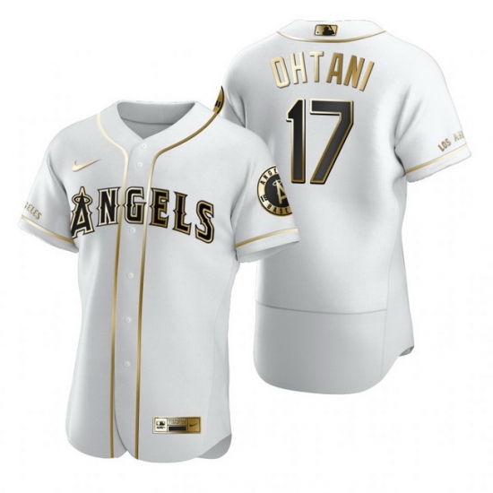 Los Angeles Angels 17 Shohei Ohtani White Nike Mens Authentic Golden Edition MLB Jersey Los Angeles Angels 17 Shohei Ohtani White Nike Mens Authentic Golden Edition MLB Jersey