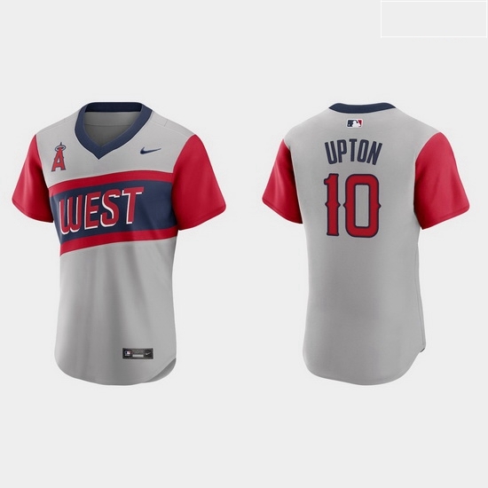Men Los Angeles Angels 10 Justin Upton Men Nike Gray 2021 Little League Classic Authentic MLB Jersey Men Los Angeles Angels 10 Justin Upton Men Nike Gray 2021 Little League Classic Authentic MLB Jersey